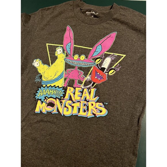 Nickelodeon AAAHH!!! Real Monsters MEDIUM T-Shirt Retro 90’s TV Cartoon Horror - Picture 1 of 6